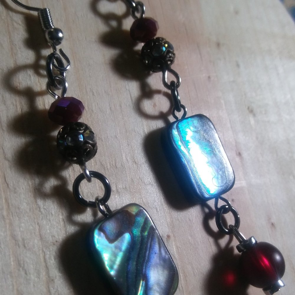 REAL MOTHER OF PEARL EARRINGS